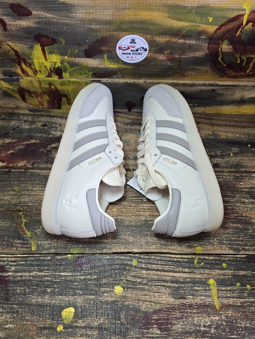 adidas x Lionel Messi Samba Messi Cream White Men Sz 6 Casual Shoes JQ0266 new - Picture 4 of 8